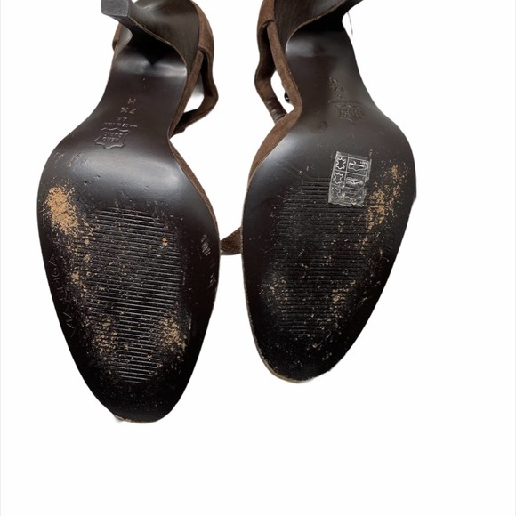 Via Spiga Ankle Strap Leather Pumps Brown - Picture 3 of 5